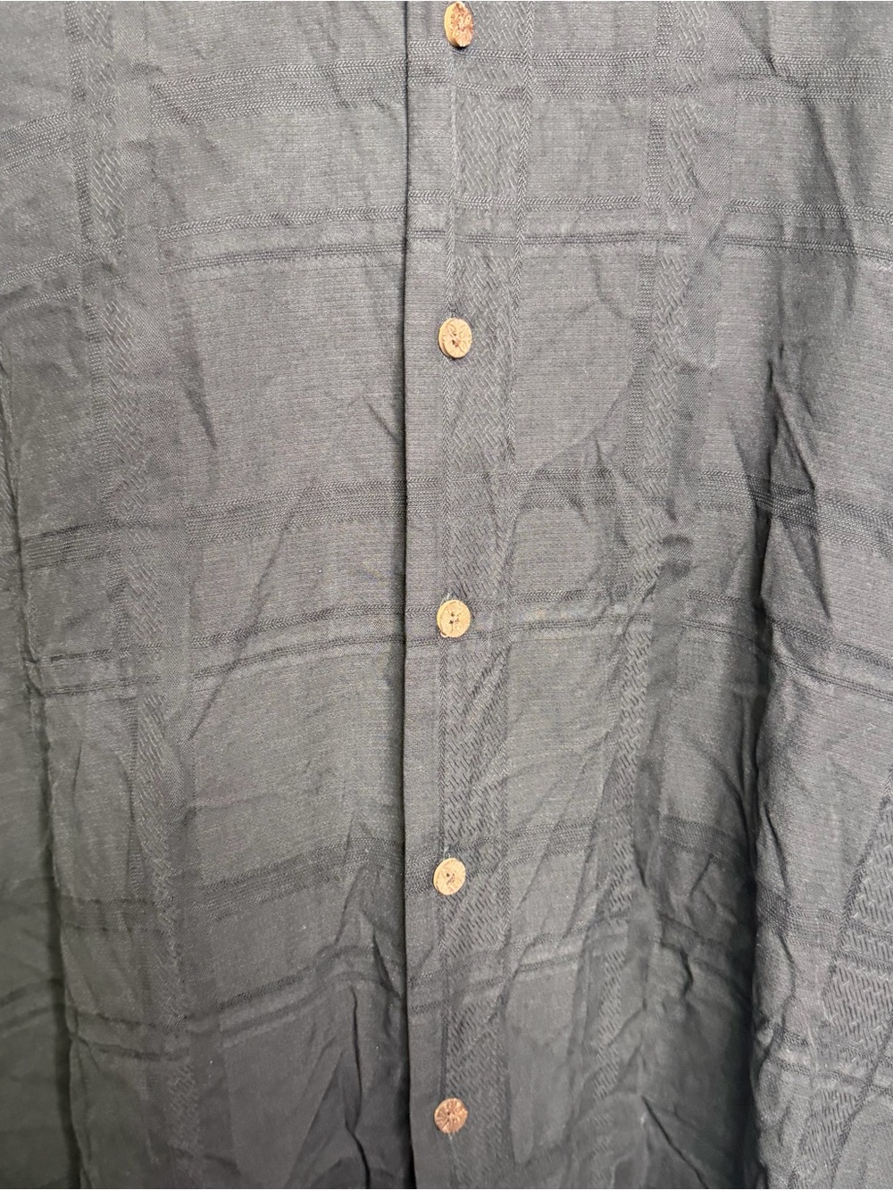 Tommy Bahama Silk Final Shake Down Embroidered Shirt Black Vacation Cruise Sz L - Picture 4 of 7